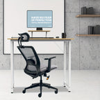 Oficinas para ordenadores de sobremesa pequeños con soporte de pantalla extraíble, mesa de escritorio para PC fácil de subir con estructura metálica, escritorio de juegos para estudiar, jugar y trabajar, de madera