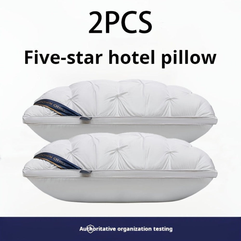1/2 Piezas de Almohadas de Soporte para el Cuello para un Sueño Relajante, Suaves y Cómodas,Almohada Alta 900g Núcleo de Almohada para Dormir, Absorbe la Humedad y es Transpirable, Adecuadas para Dormitorio, Sala de Estar, Decoración del Hogar