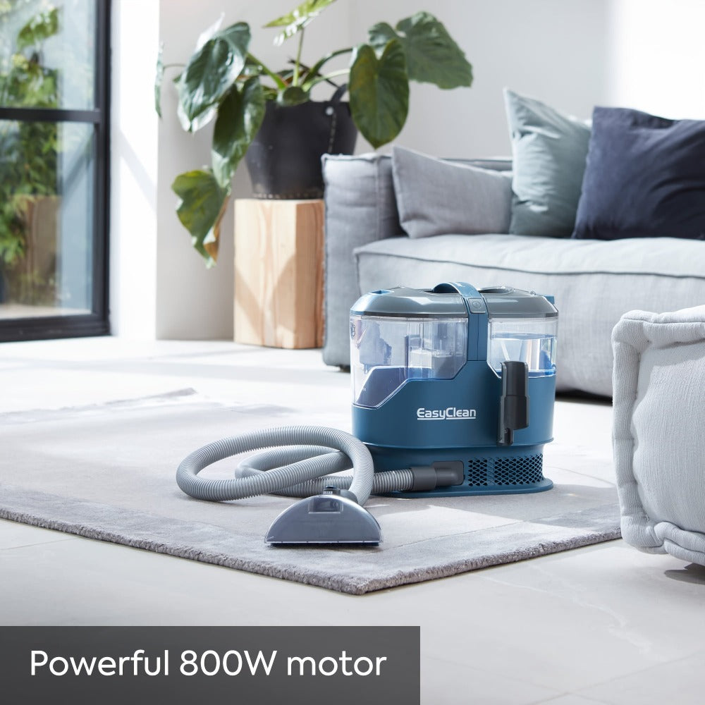 Easyclean Limpiador Rápido de Manchas para Alfombras, Escaleras y Tapicería. Con 2 Herramientas, Potente Motor de 800W, Alcance Extra Largo y Gran Capacidad de 2.5L, Dura 24 Horas