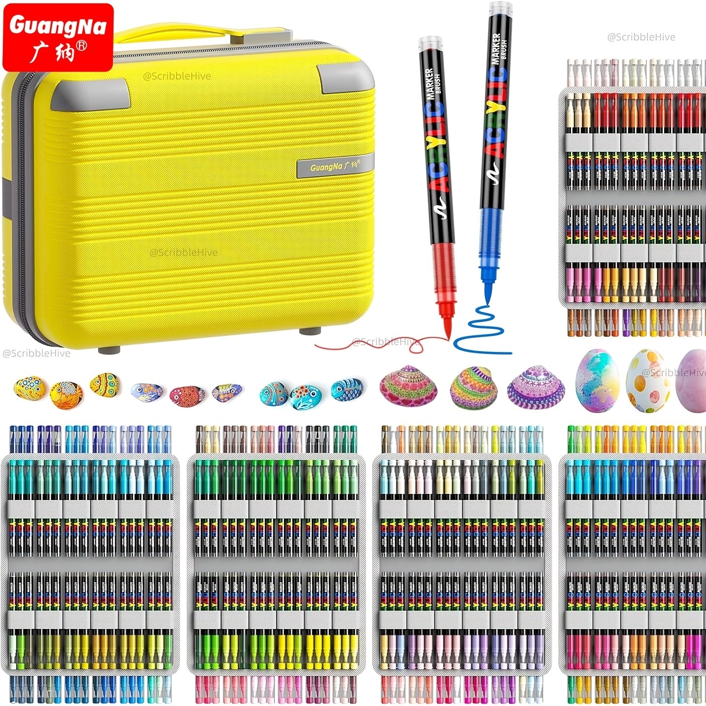 Marcadores artísticos Guangna 360 colores para tela, vidrio y cerámica