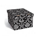 Caja de almacenamiento decorativa de cartón, 1 pieza, con estampado, para ropa, artículos pequeños, documentos, ideal para hogar, oficina o armario, dimensiones: 35x26.3x18.6 cm