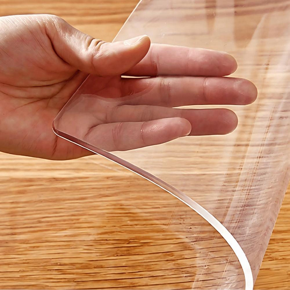 Funda Protectora Transparente para Escritorio, Cubierta de Plástico de 2.0 mm de Grosor, Cubierta Protectora Transparente de PVC para Escritorio, Alfombrilla de Escritorio y Alfombrilla para Escritorio de Escritura, Adecuada para Escritorios de Escritorio