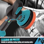 Pulidora inalámbrica para coche 24 piezas portátil | Automoción pintura detailing y taller