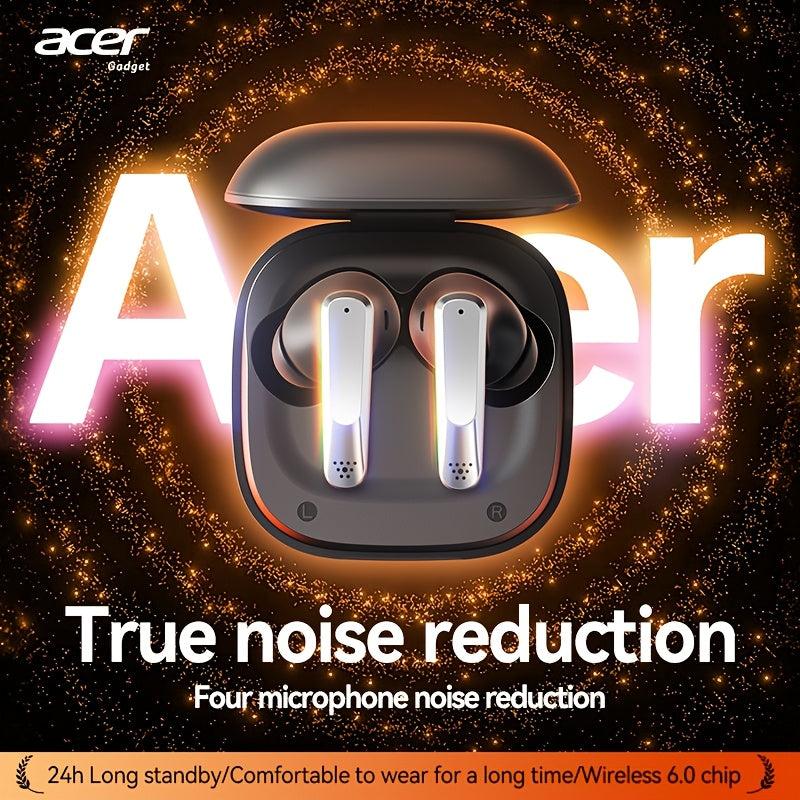 Auriculares Bluetooth | [Acer] Nuevos Auriculares Inalámbricos con Cancelación Activa de Ruido: Espera Ultra Larga, Mini Portátiles, Ajuste