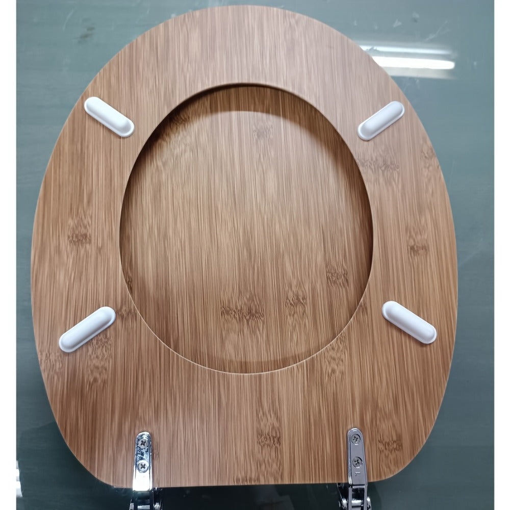 Asiento de inodoro con cierre suave de madera | Para baño y sustitución rápida