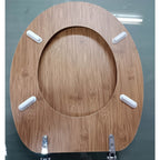 Asiento de inodoro con cierre suave de madera | Para baño y sustitución rápida