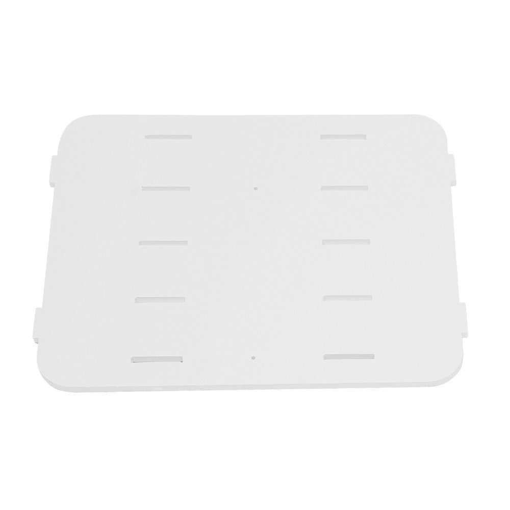 Organizador de bandeja de letras con 5 compartimentos de almacenamiento, bandeja de letras blanca, organizador de papel A4 para escritorio de oficina, bandejas de escritorio blancas con compartimentos, bandejas de papel apilables con construcción de espig