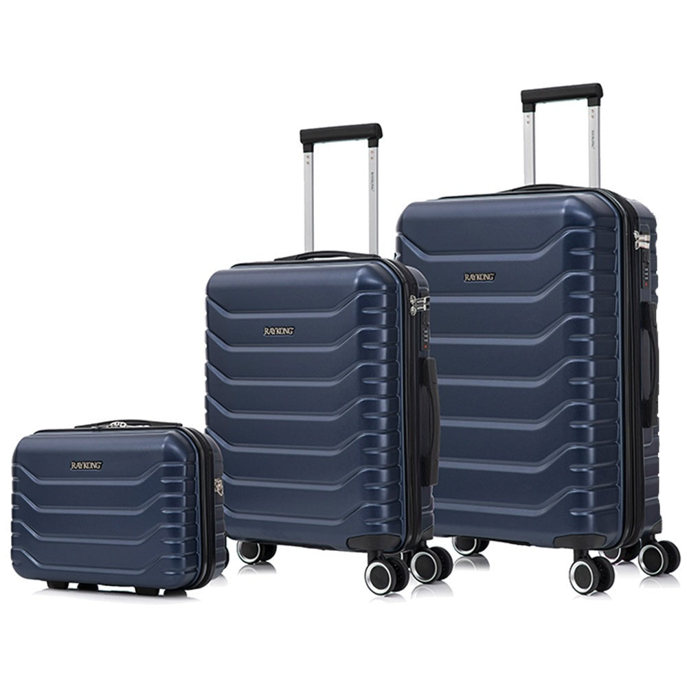 Juego de 3 Maletas 55x40x20cm ABS+Policarbonato | Maleta Mediana Expandible 66x45x27.50 - 30cm Extendido - 23kg | Neceser 29cm | Semirrígida trolley 4 ruedas giratorios a 360º cierre numérico - Negro/AzulMarino/RosaDorado/Turquesa/Menta/Verde/Amarillo/Ros