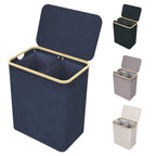 Cesto de Ropa Sucia con Tapa y Asas: 72L o 100 L,2 Clasificaciones, Plegable, Bolsa Interior a Maquina - Solucion Elegante y Pratica para la Lavandera en tu Dormitorio,Cubo Ropa Sucia