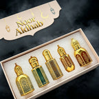 Set de Cinco Aceites Esenciales Árabes con Fragancias Únicas, Eau de Toilette Fresco (15 ml x 5), Fragancia de Larga Duración, Eau de Toilette Unisex con Aceite Esencial, Adecuado para Regalos del Día de la Madre, San Valentín, Perfume para el Cabello par