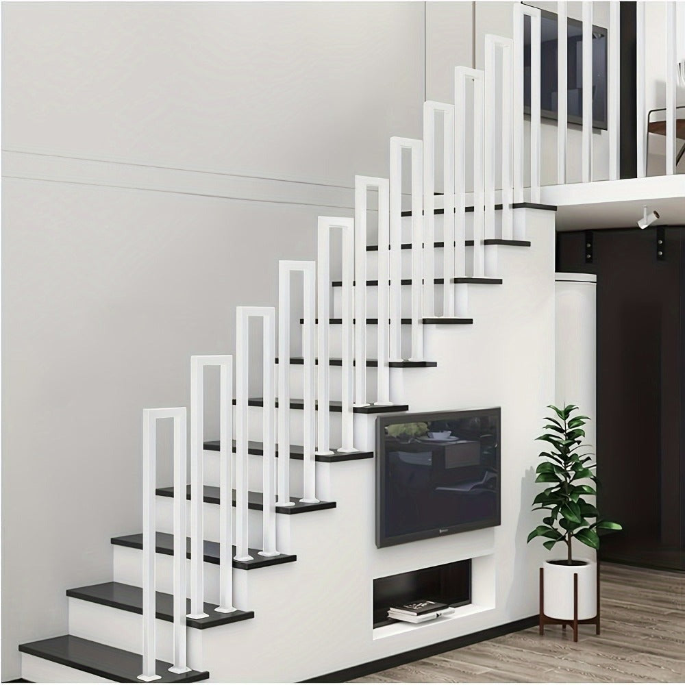 Barandillas de escaleras interiores, barandillas en forma de U para escaleras, barandillas exteriores, barandillas para escaleras, barandillas industriales antideslizantes de seguridad, elegantes y sencillas, para escaleras, porche y jardín
