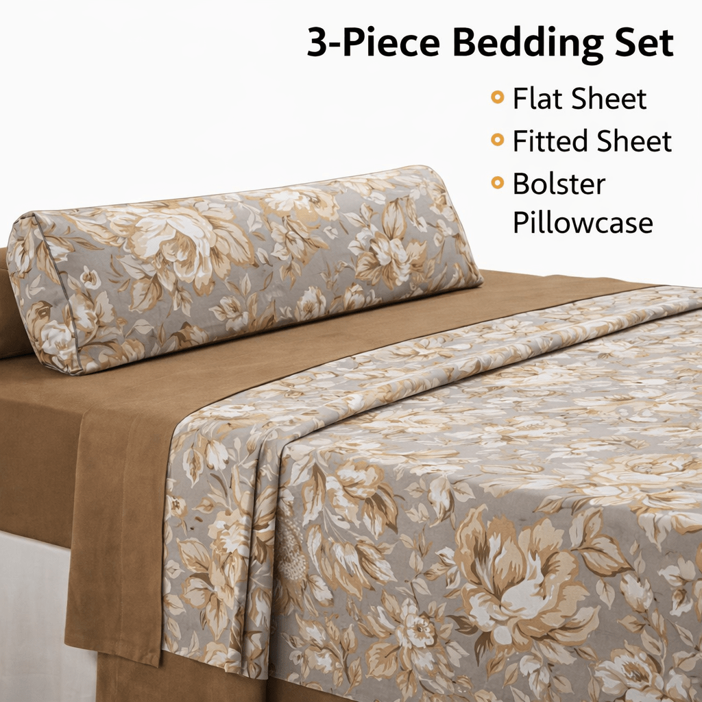 Juego de Sábanas 3 Piezas Estampadas Microfibra – Sábana Bajera Ajustable + Sábana Encimera + Funda Almohada, Suave y Antiárrugas, Cama 90 105 135 150 180, Poliéster microfibra