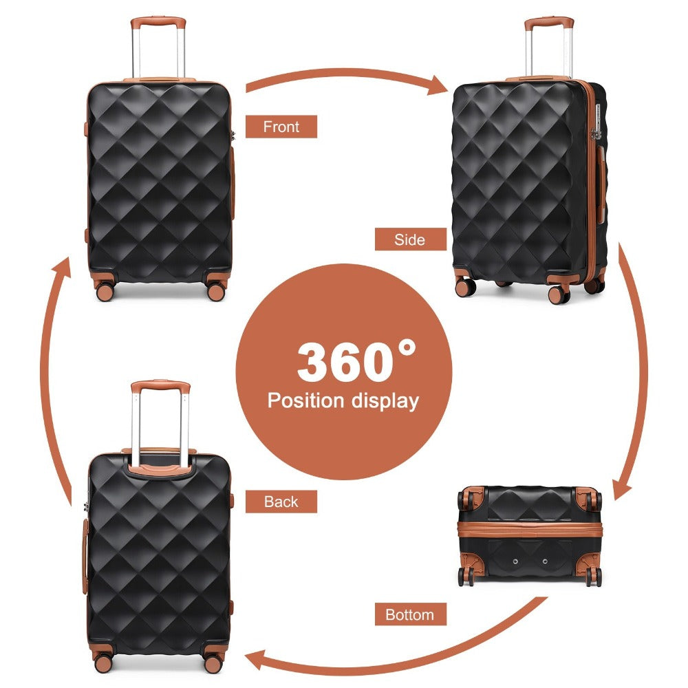 Maleta Mediana de 24" con 4 Ruedas, Ligera de ABS+PC con Carcasa Dura, Maleta de Facturación con Cerradura TSA Incorporada, Regalo de Vacaciones para el Regreso a Clases, Ruedas Giratorias Silenciosas 360°, Cremallera Duradera, Asa Telescópica, Diseño Ant