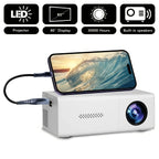 Proyector | Proyector de vídeo portátil mini ZRZTM con soporte Full HD 1080P, nativo 720P, pantalla LCD tipo Smart TV, compatible con