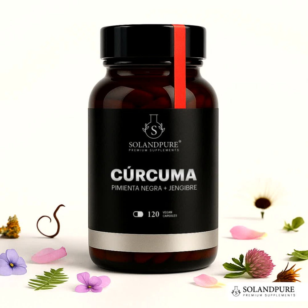 Cúrcuma Complex con Jengibre y Pimienta Negra | 120 Cápsulas - Solandpure®.
