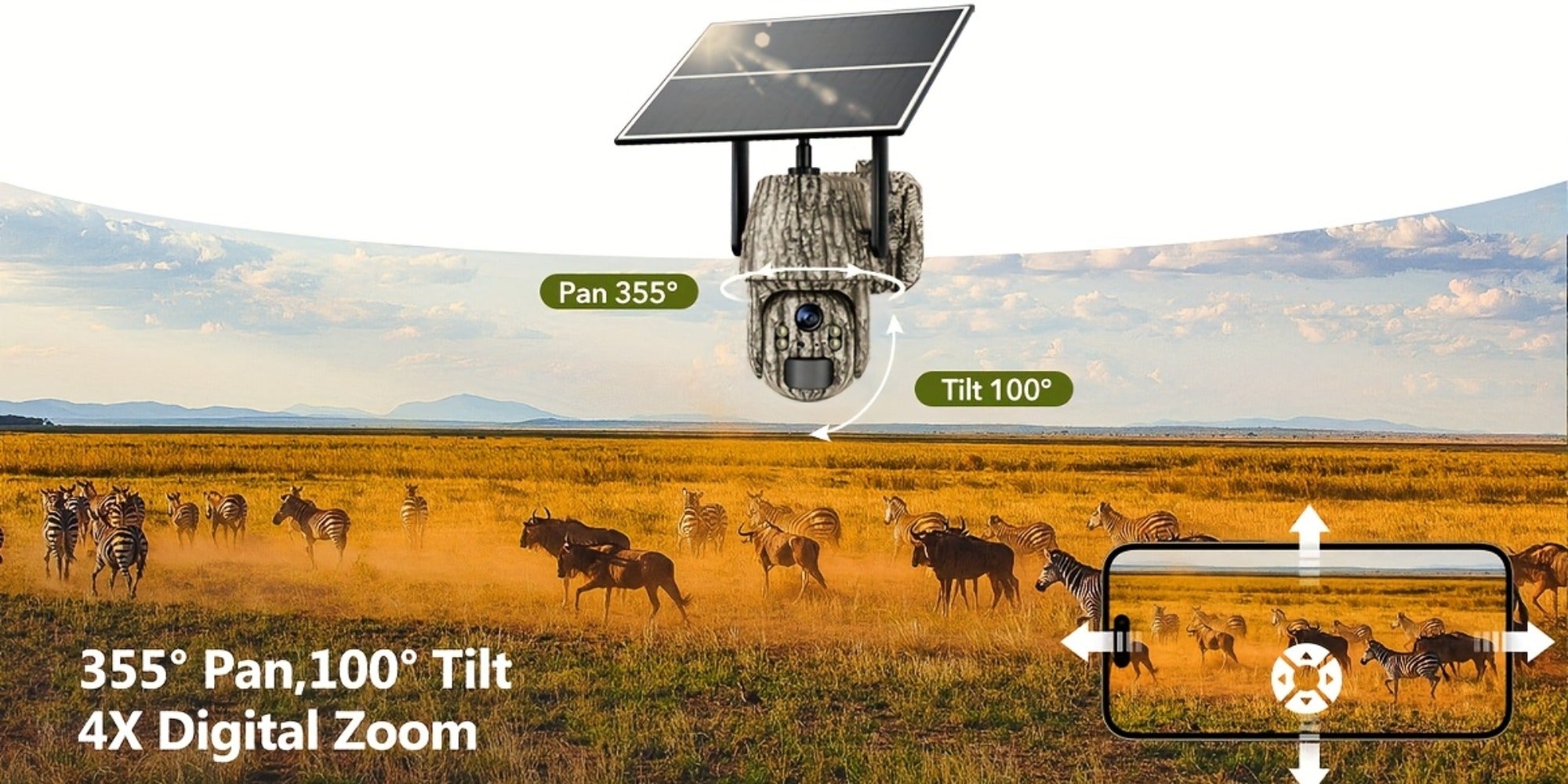 Cámara de seguridad solar inalámbrica para exterior 4G LTE con tarjeta SIM, sin necesidad de WiFi, adecuada para vigilancia empresarial, sensor de movimiento PIR, comunicación bidireccional, visión nocturna a color, almacenamiento en la nube y ranura para
