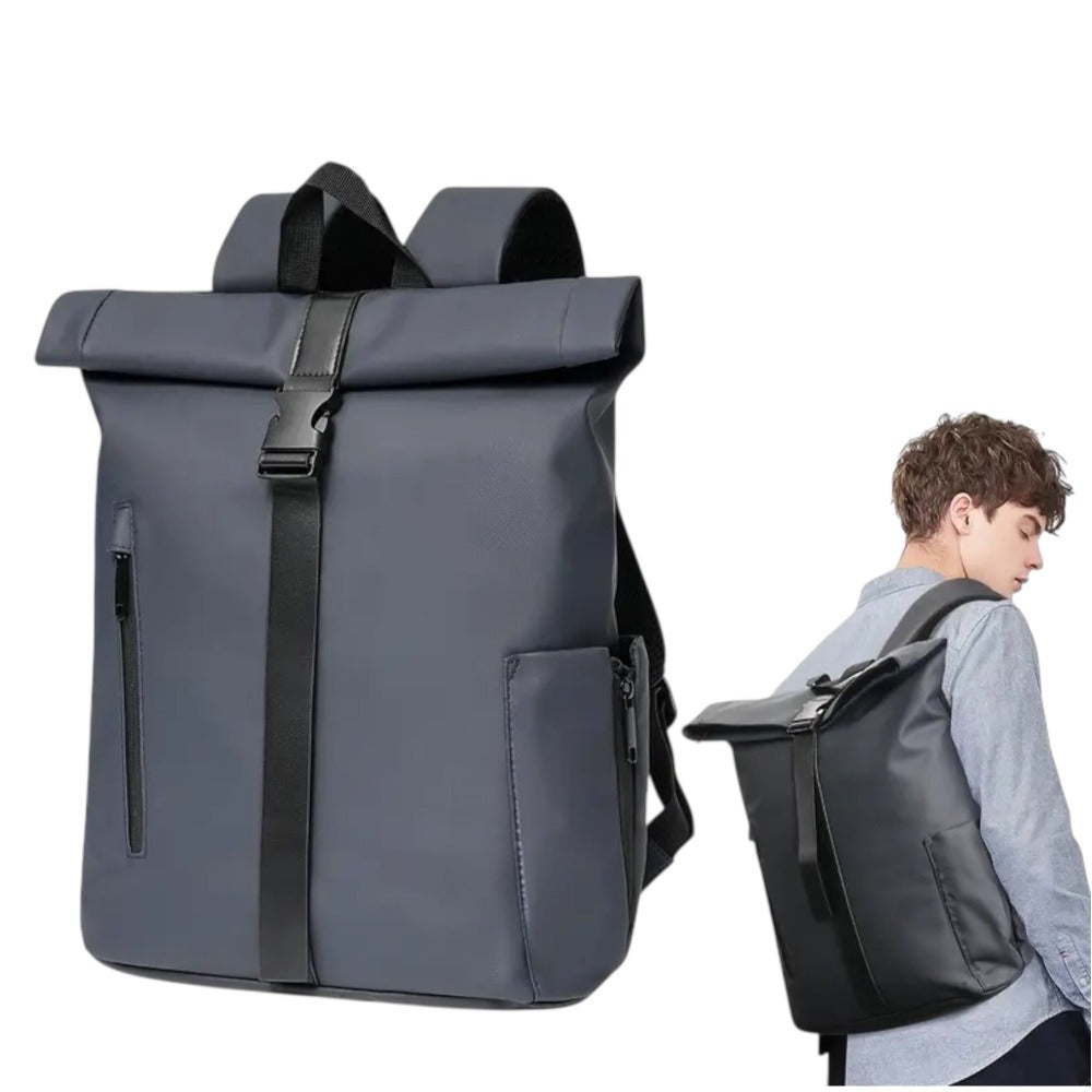 Mochila Enrollable para Hombre, Mochila Mujer para Portátil 15.6 Pulgadas, Moquera de Viaje Ligera para Hombre y Mujer de 21-25L, Bolso Escolar con Múltiples Compartimentos, Mochila Duradera de Capa Suave para Deportes al Aire Libre, Trabajo.