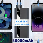 Power bank para carga durante viajes y uso diario | 40000mAh y 22.5W