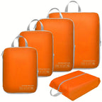 Juego de 5 bolsas de almacenamiento de viaje para protección de ropa - 2 pequeñas, 1 mediana y 2 grandes.