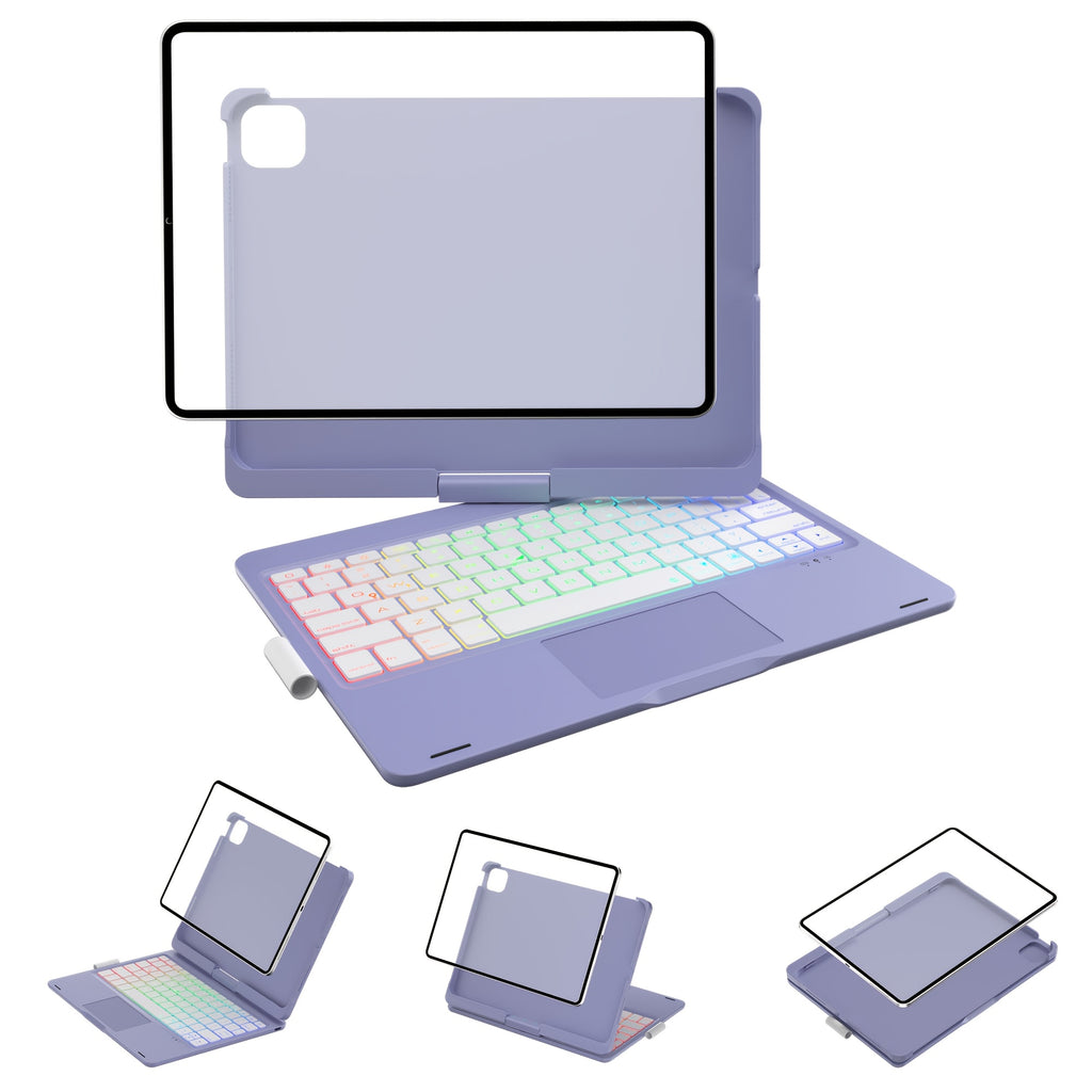 Funda con teclado giratorio para iPad para escritura, estudio y trabajo móvil