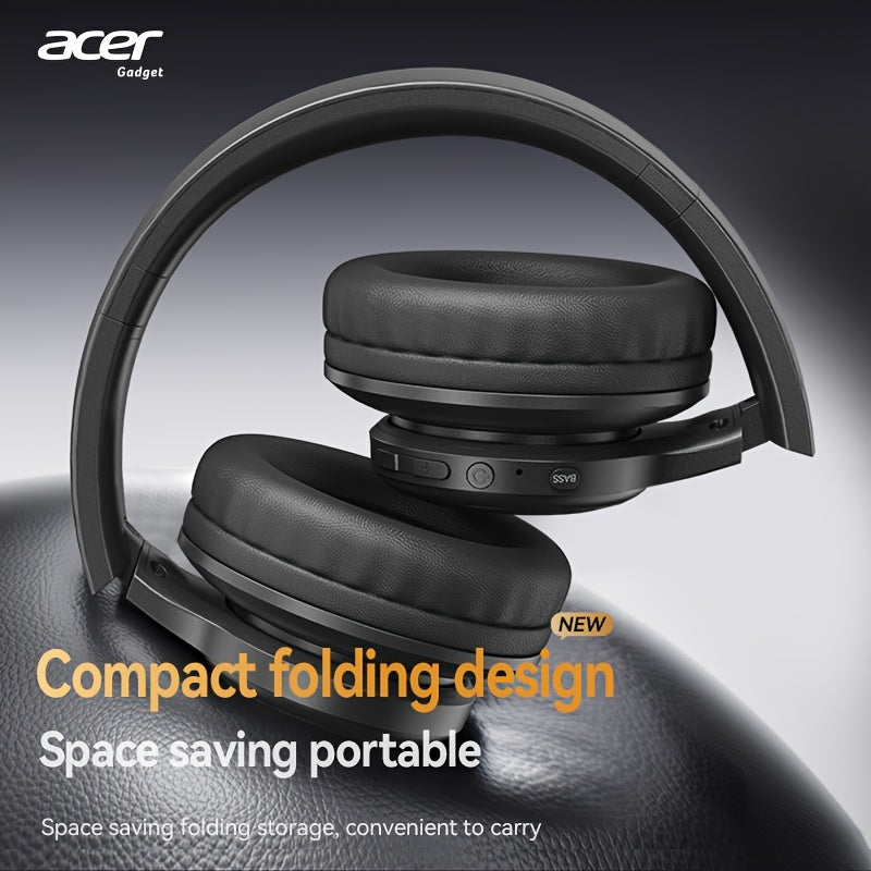 Auriculares Bluetooth | Auriculares inalámbricos supraaurales Acer Ohr559, sonido estéreo de alta fidelidad de baja frecuencia, reducción de