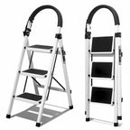 Escalera plegable doméstica de acero aleado con pasamanos antideslizante