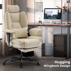 Silla de oficina | Silla de Oficina | Silla Ergonómica para Oficina | Silla Giratoria para Escritorio | Silla de Oficina en Beige,, Blanco
