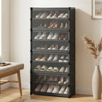 Armario zapatero de 1 pieza con puertas, estante para zapatos transparente a prueba de polvo, zapatero de gran capacidad, organizador vertical de zapatos que ahorra espacio para entrada, dormitorio, sala de estar, pasillo