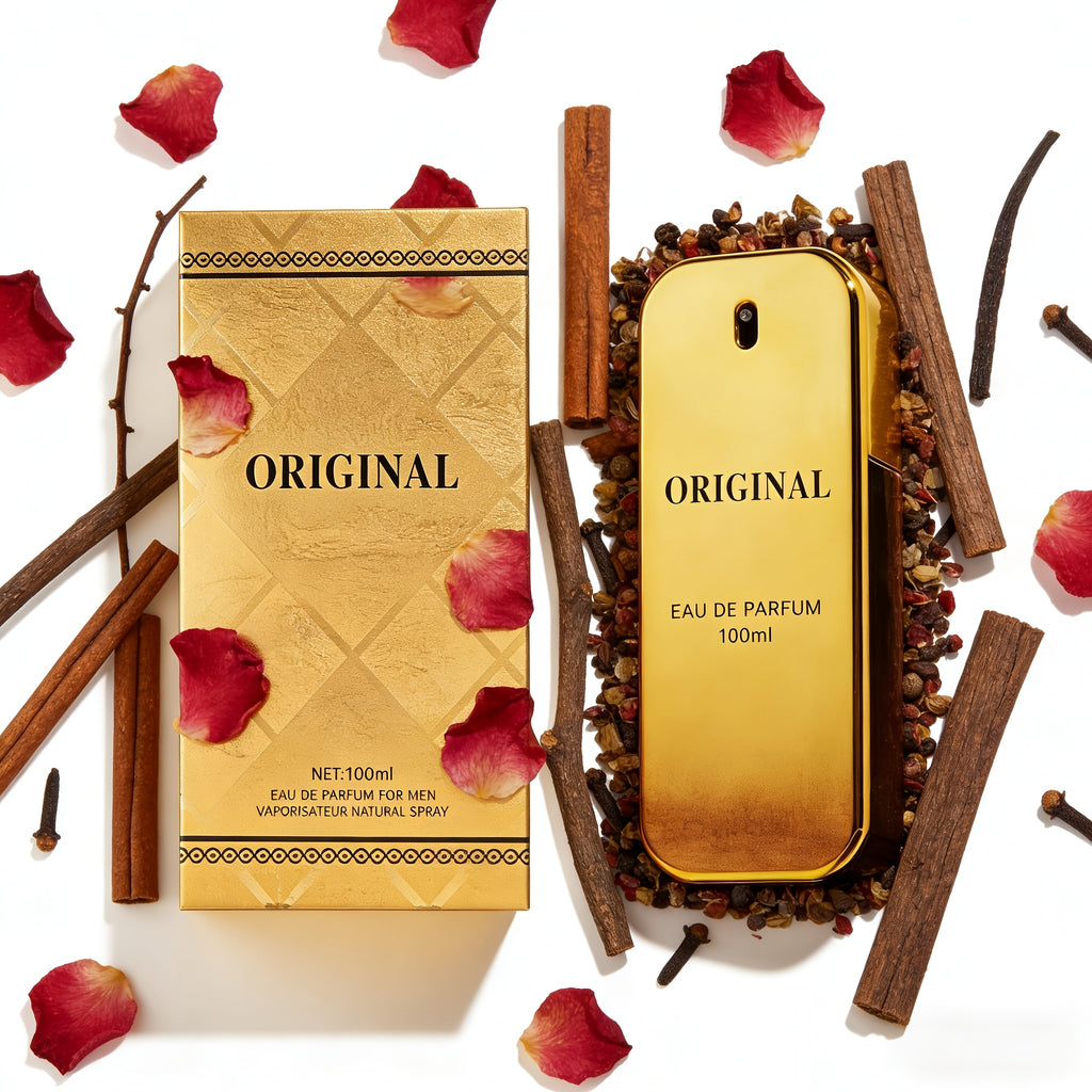 100ml (3.38fl.oz) MORAKOT ORIGINAL Eau De Parfum para Hombres | Empaque Texturizado Dorado | Toronja Sanguina + Rosa Canela + Madera Blanca, Rico y Profundo | Perfecto para Regalos de Temporada | Ideal para Uso Personal o como Regalo
