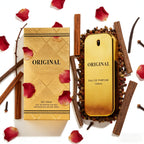 100ml (3.38fl.oz) MORAKOT ORIGINAL Eau De Parfum para Hombres | Empaque Texturizado Dorado | Toronja Sanguina + Rosa Canela + Madera Blanca, Rico y Profundo | Perfecto para Regalos de Temporada | Ideal para Uso Personal o como Regalo