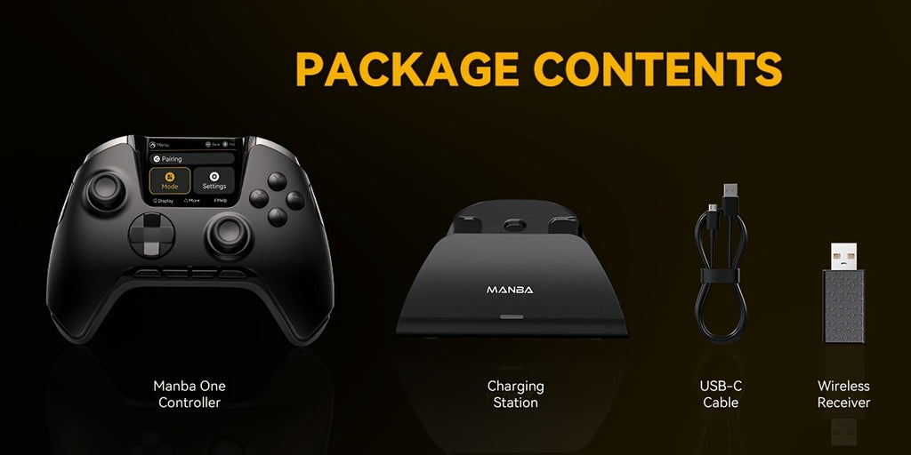 Mando inalámbrico con base de carga para PC, Switch y dispositivos móviles