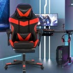 Silla de gaming con reposapiés, silla de gaming ergonómica, silla de ordenador con soporte lumbar, reposacabezas, sillas de PC de altura ajustable con asiento giratorio de 360° para oficina o gaming