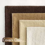 4 Pack Fundas de Cojín Decorativas de Rayas Suaves, Estilo Bohemio en Pana, Fundas Cuadradas de Pana, Cómodas y Modernas para Sofá, Sala, Dormitorio, Decoración Rústica, Relleno No Incluido
