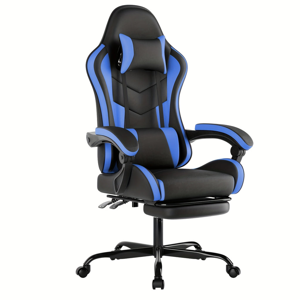 Silla Gamer, Silla de Computadora, Inclinación de Respaldo de 135°, Silla Ergonómica con Reposapiés, Silla de Oficina, Silla de Computadora Ergonómica con Soporte Lumbar, Silla para Esports