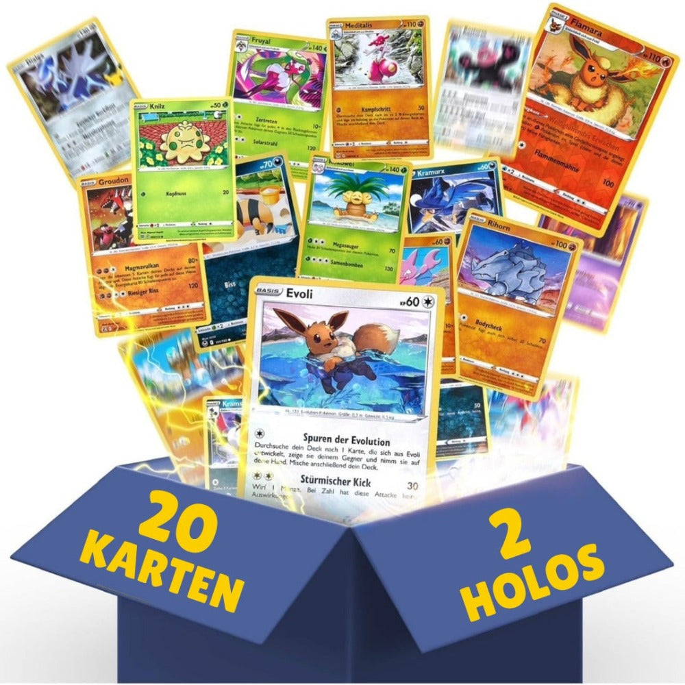 Cartas de Intercambio Pokémon | Edición Alemana, Incluye 2 Cartas Holográficas