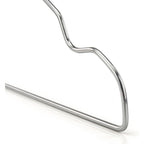 HOME PRO - Juego de 100 perchas de metal cromado ahorradoras de espacio - 40Cm con correas ranuradas y barra para pantalones - Ganchos anti-deslizantes para ropa y armario