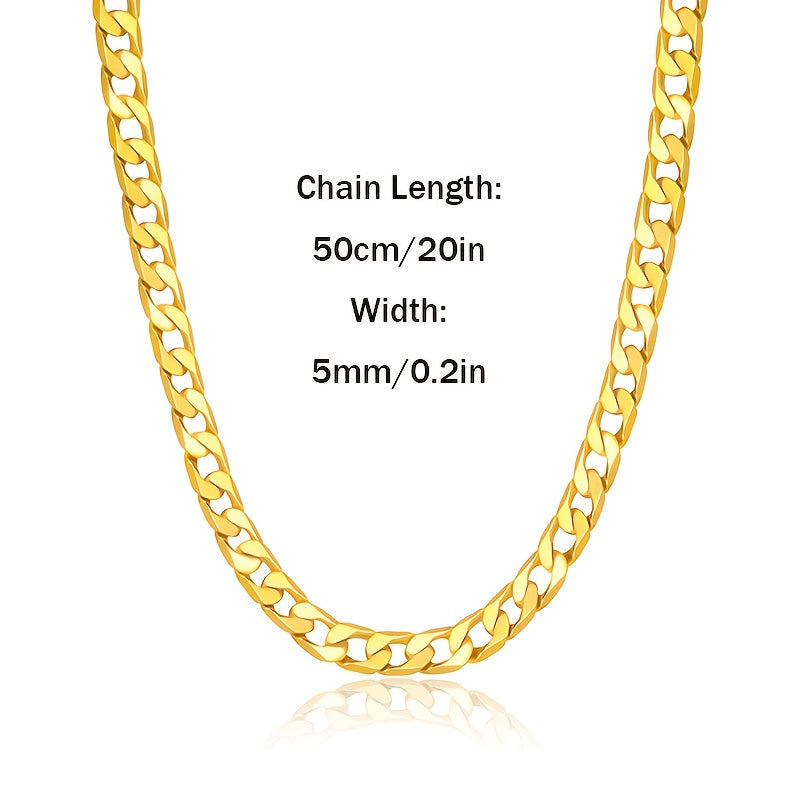 Collar de plata 925 para hombre, cadena cubana de 5 mm, accesorios de joyería estilo hip hop para fiestas, regalos para hombres, San Valentín, aniversario, cumpleaños, regalo para el Día del Padre, empaque en caja