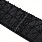 Rampa para perros plegable de plástico, escaleras para mascotas, rampa de acceso antideslizante con topes de goma hasta 90 kg, 156 x 40 cm, negra
