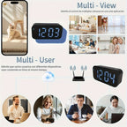 Cámara Despertador 1080P WIFI con Detección de Movimiento, Visualización Remota y Control por APP para Mantener Segura tu Hogar, Oficina, Mascotas y Bebés