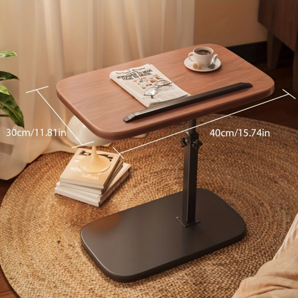 Mesa plegable para portátil de 1 pieza, mesa móvil y ajustable, mesa para portátil que ahorra espacio con almacenamiento, construcción duradera, adecuada para escritorios de oficina en casa, mesas de centro y sofás junto a la cama