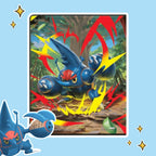 Pokémon ME02 - Portafolio de 4 Bolsillos - Carpeta Oficial de Coleccionista para Almacenamiento Seguro de Cartas de Pokémon, Ideal para Coleccionistas y Jugadores
