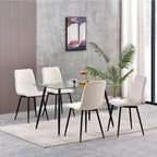 Sillas de comedor MCC Direct en conjunto de 4 piezas Hechas de terciopelo, patas de metal, sillas Lexi, sillas de diseño