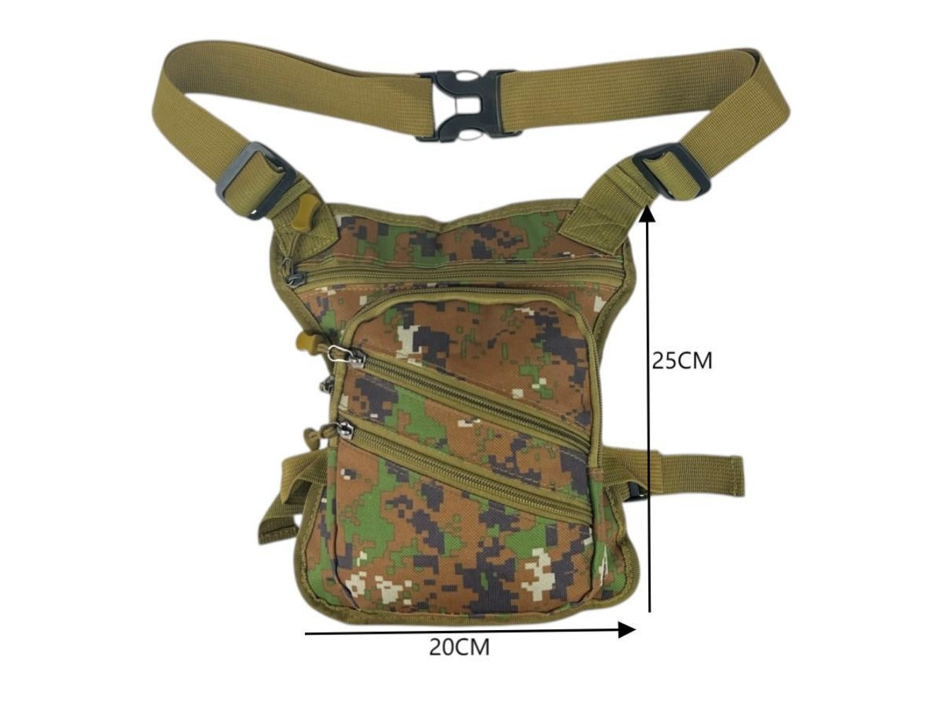 MEJORADA DL-45 Bolsa Multifunción para Pierna/Cintura - Uso Exterior, Senderismo y Deportes