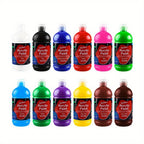Pintura acrílica prémium de 14 colores en botellas de 500 ml, consistencia espesa y cobertura opaca para trabajo de estudio, bocetos al aire libre, pintura sobre lienzo, murales de pared y manualidades (artistas, estudiantes, aficionados)