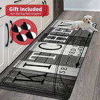 1 alfombra de cocina antideslizante premium - Alfombra de piso de poliéster duradera para cocina - Alfombra de pasillo, baño y cocina lavable y fácil de limpiar, accesorios de cocina - Decoración del hogar