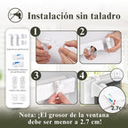 Estor enrollable de día y noche de doble capa, sin taladro, fácil instalación, resistente y duradero
