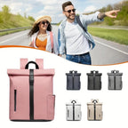 Mochila Enrollable para Hombre, Mochila Mujer para Portátil 15.6 Pulgadas, Moquera de Viaje Ligera para Hombre y Mujer de 21-25L, Bolso Escolar con Múltiples Compartimentos, Mochila Duradera de Capa Suave para Deportes al Aire Libre, Trabajo.