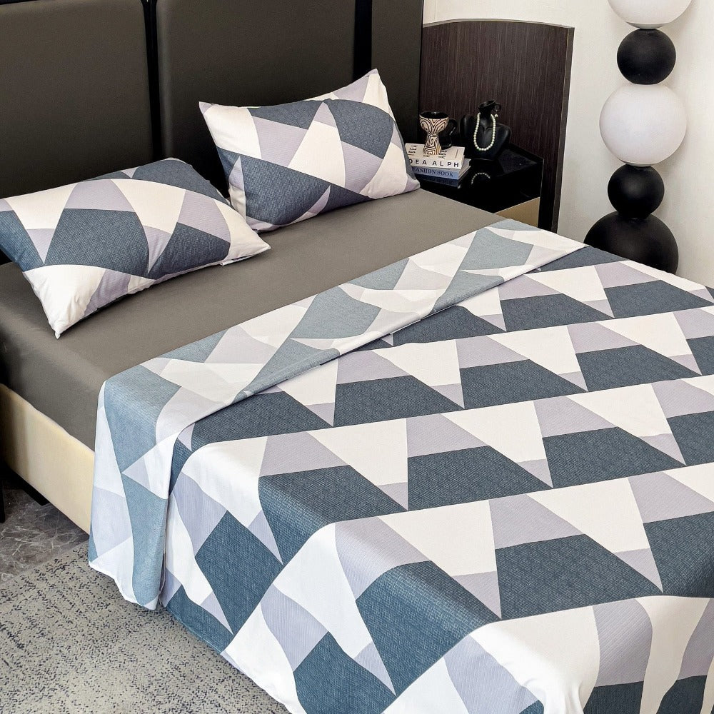 Juego de Sábanas Estampado de 3 o 4 Piezas, Muy Suave, Cómodo y Transpirable, Incluye Sábana Encimera + Sábana Bajera Ajustable + Fundas de Almohada de Sobre