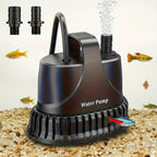 Bomba de agua sumergible de 211 GPH, bomba para fuente de agua de 15 W, bomba para acuario, bomba de agua de 800 L/H con cable de alimentación de 213.36 cm para fuente de jardín, mesa de agua, cascada, pecera, estanque, hidroponía, sin batería