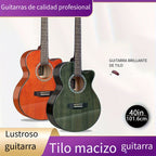 Guitarra Folk Brillante de 40 Pulgadas, Ideal para Novatos, Adultos Principiantes, una Herramienta de Práctica y una Guitarra Acústica Fácil de Usar para Estudiantes